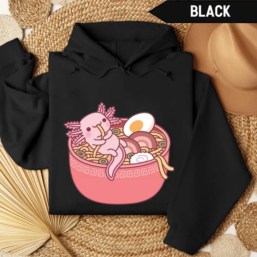 Pulled Noodles Relax Hoodie Cartoon Funny Graphic Cute Sweatshirt Y2k Clothes Winter Pullover Hoodie Girls Clothing Sweatshirt