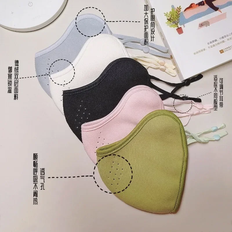 Maschera termica ispessita da 2 pezzi Logo personalizzabile Inverno Equitazione all'aperto Sci Maschere traspiranti calde antivento per donne e uomini