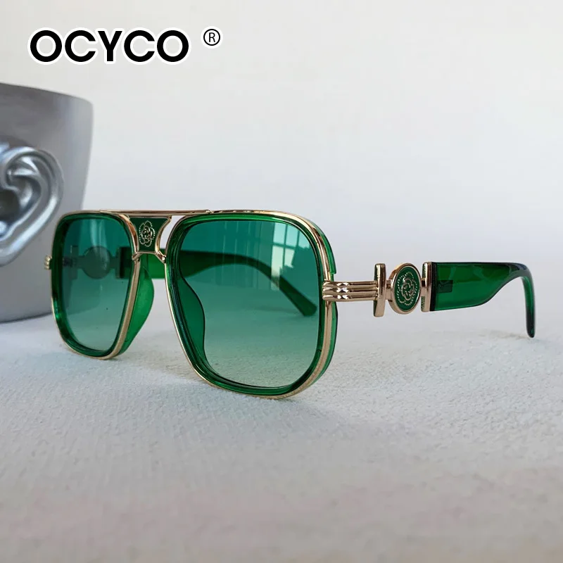 Mode Vintage Quadrat Sonnenbrille Männer Frauen Luxus Marke Sonnenbrille UV400 Stilvolle Schutz Brillen Oculos De Sol – Detail 9
