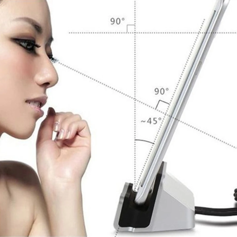 Estação doca de carregamento rápido tipo C Desktop USB C 3.1 Carregador de encaixe com cabo para Huawei P9 Plus Smart Cell Phone