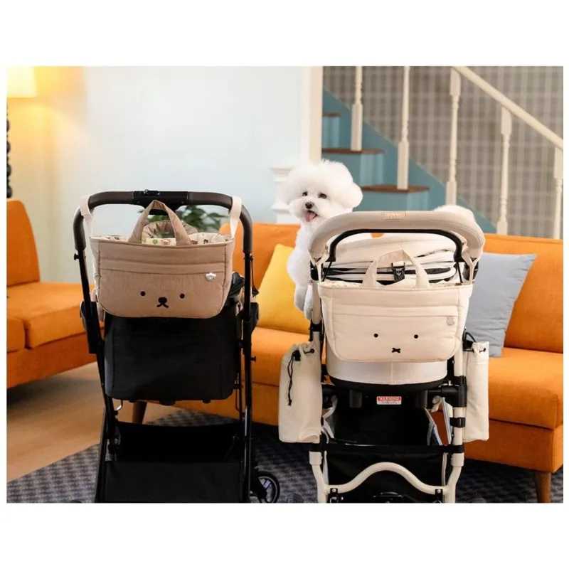 

Kawaii Miffy Сумка для хранения в путешествиях Легкая сумка для мамы Портативная креативная подвесная сумка для коляски Можно носить праздничные подарки в руке