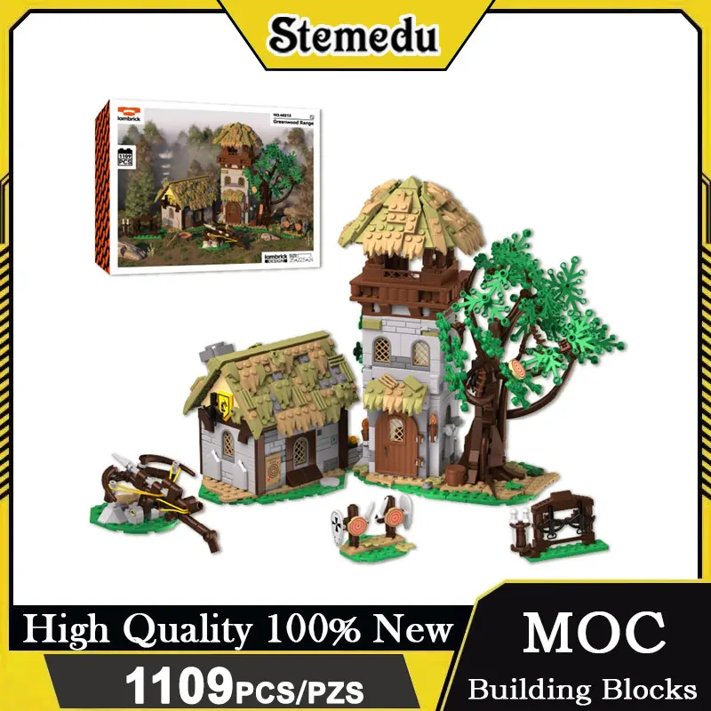 

1109 шт. MOC Greenwood Range головоломки кирпичи игрушки креативные украшения лес вид на улицу строительные блоки архитектура модульные подарки