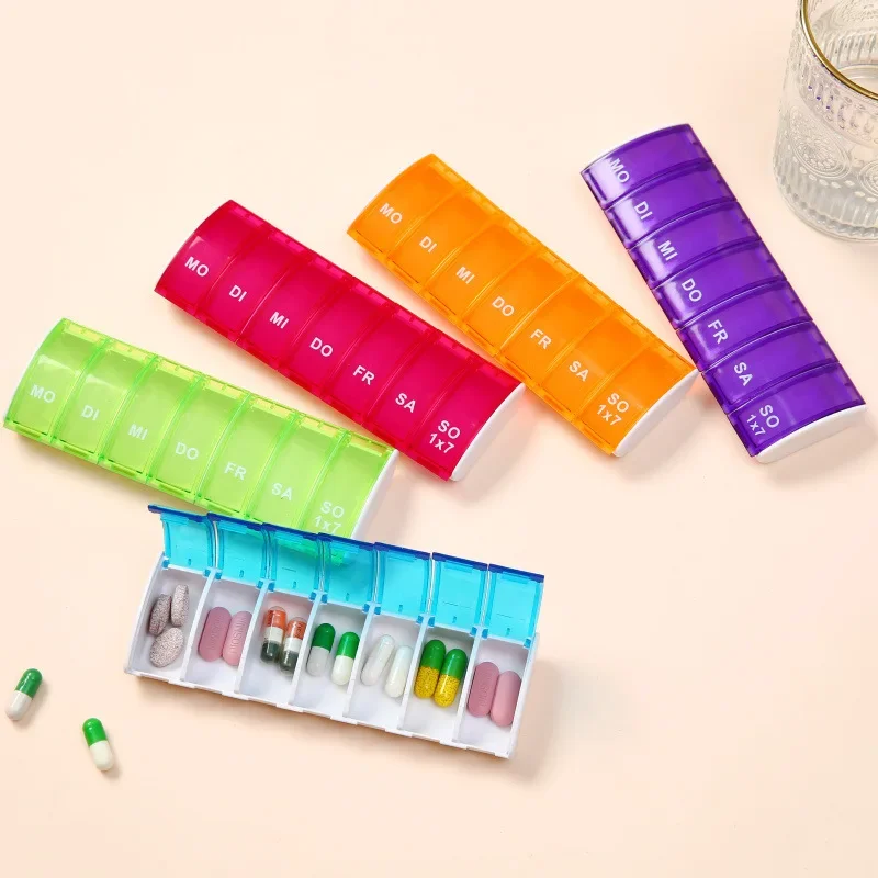 Mini Portable Pills Box Organizer Tablet Storage  Travel Pill Organizer Moisture Proof Pills Vitamin Holder Container Daily