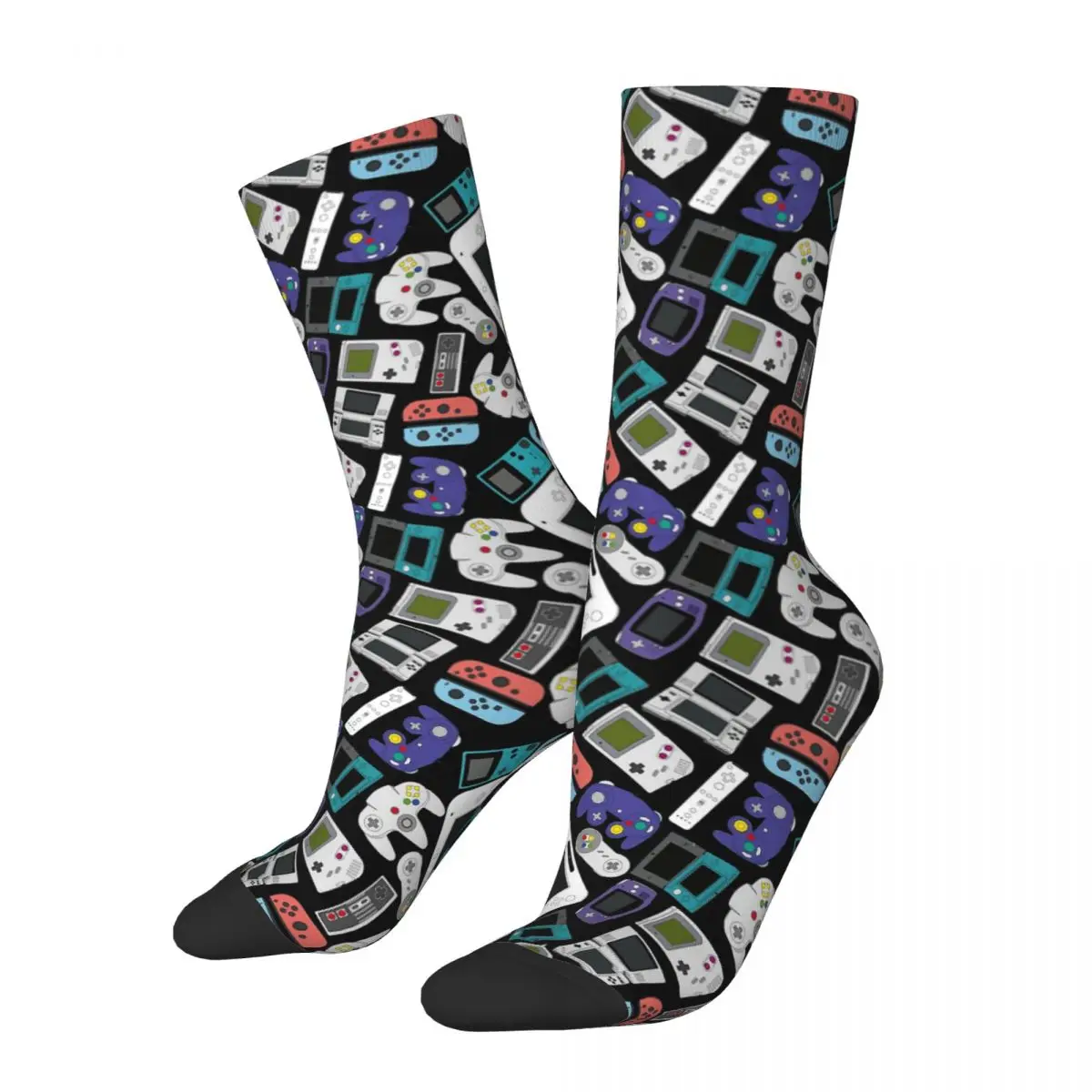 Nostalgia of the 1980s GAMER CONTROLLER N FANS Men Women Socks Windproof Novelty Spring Summer Autumn Winter Stockings Gift