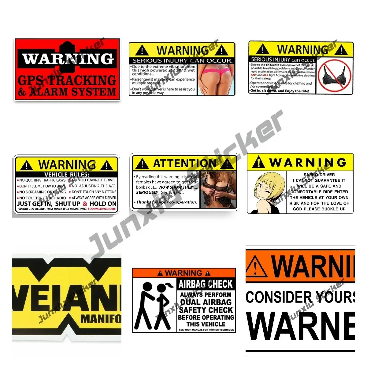 Warning Decal Consider Yourself Warned Car Stickers Funny Warning Sign Boobs Warning Sticker ATV Car Vehicle Window Bumper Decal