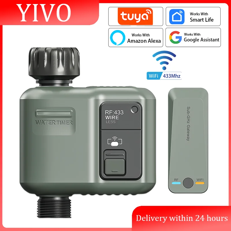 

Tuya RF433 Wifi Smart Garden Sprinkler Water Timer by 1 way Rain Delay Filter Programmable Automatic Irrigation Controller 2025
