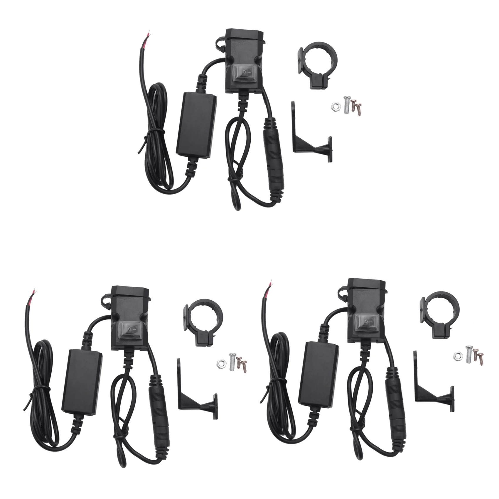 

【Clearance-Sale!】3X 12V Waterproof Motorbike Motorcycle Dual-USB Charger Power Socket Adapter Outlet