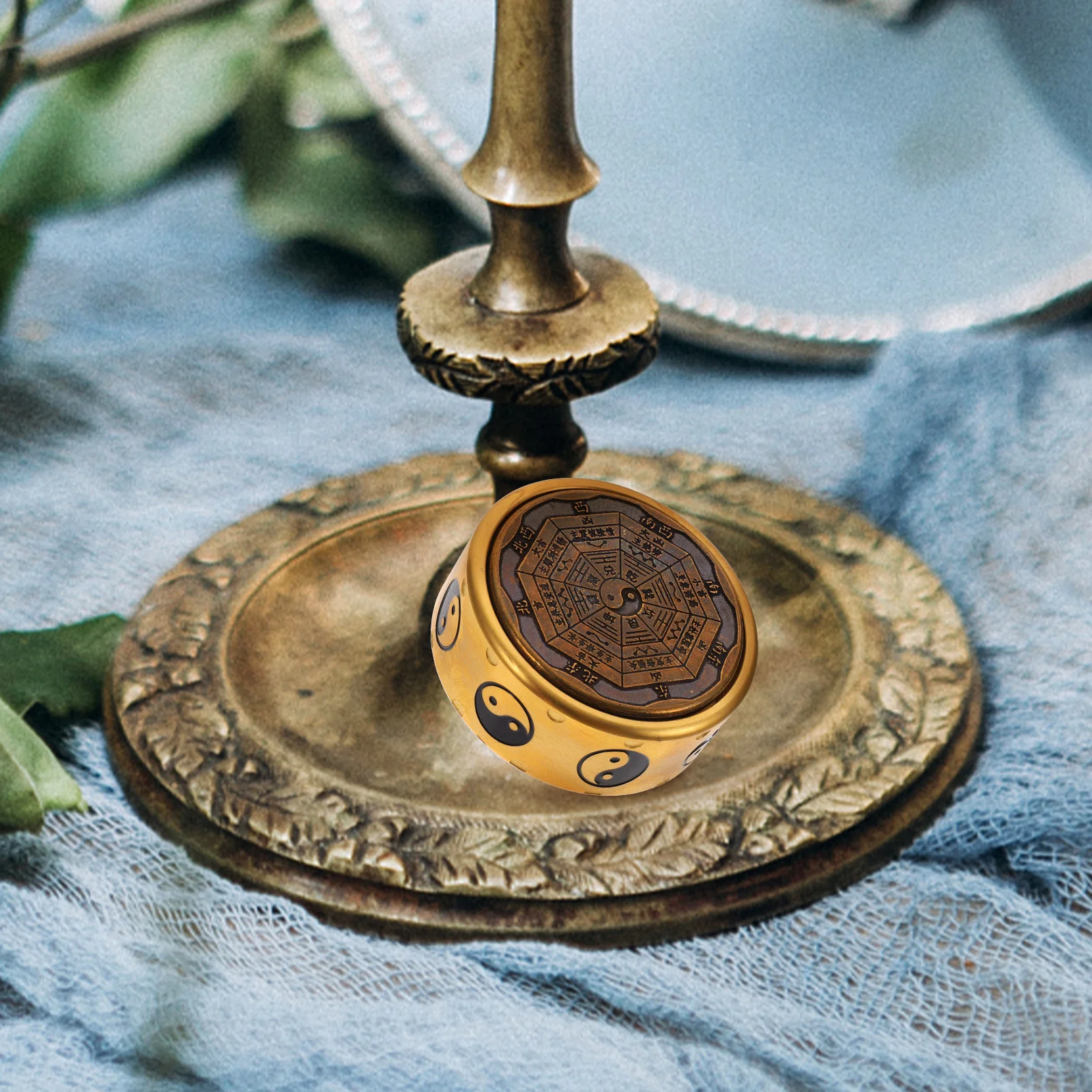 خمر نمط الإصبع النحاس Taichi تخفيف الضغط الدوران للبالغين الاطفال الدورية إصبع معدني تململ الإجهاد الإغاثة