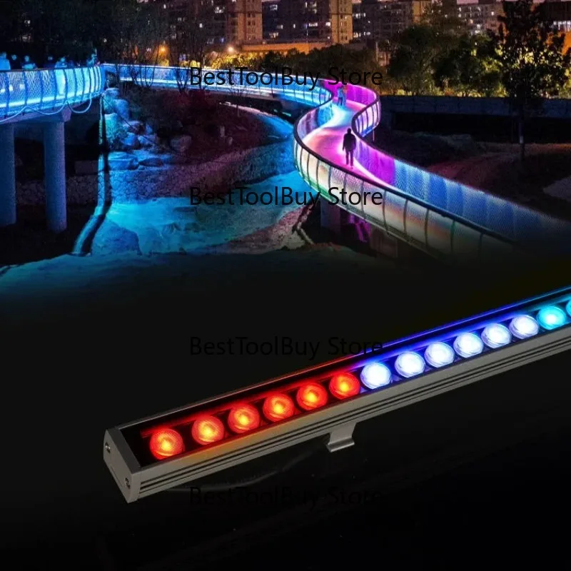 14pcs 12W 50cm LED Wall Washer Light IP65 Waterproof Linear Bar Floodlight Outdoor Landscape Lamp Pure/Warm White