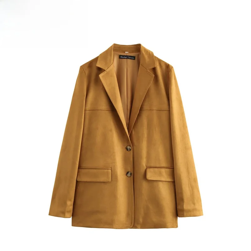 

Новый женский модный вельветовый пиджак EVEA: осенне-зимняя верхняя одежда с длинными рукавами из полиэстера