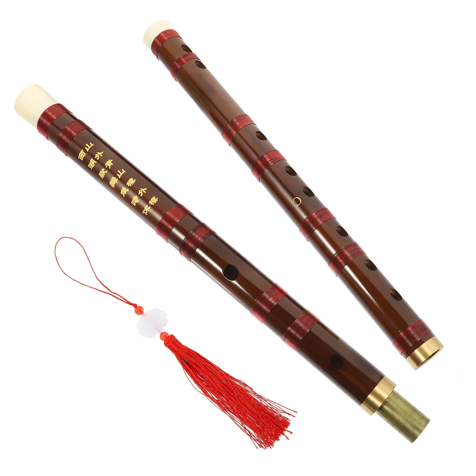 Bitter Bamboo Flute Chinese Traditional Wind Instrument Style Major Practicing Copper Child