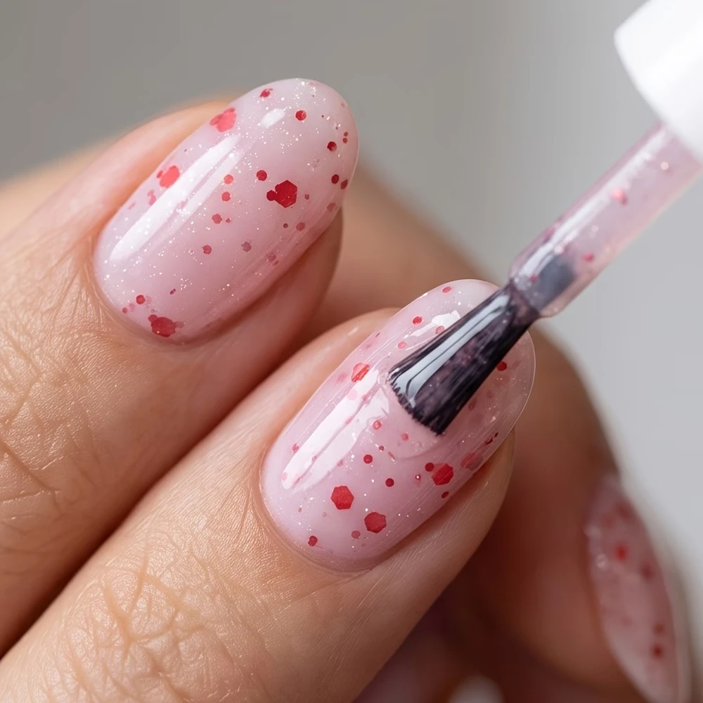 Glitter Pink Gel Polish, 15ML Glitter Diamond Gel | Fairy Kisses Hot Pink Nails Soak Off Sparkle Pink Polish Uv Nail Lamp Nails view 4