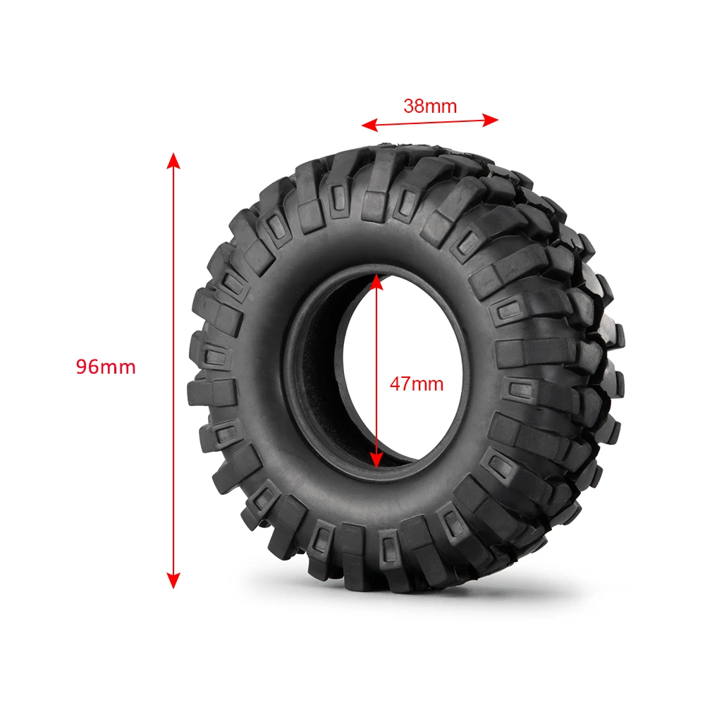 AXSPEED pneumatico in gomma da 1.9 pollici con inserto in schiuma OD 96/108mm per 1:10 Axial SCX10 CC01 D90 4WD TRX4 RC Rock Crawler pneumatici per ruote auto