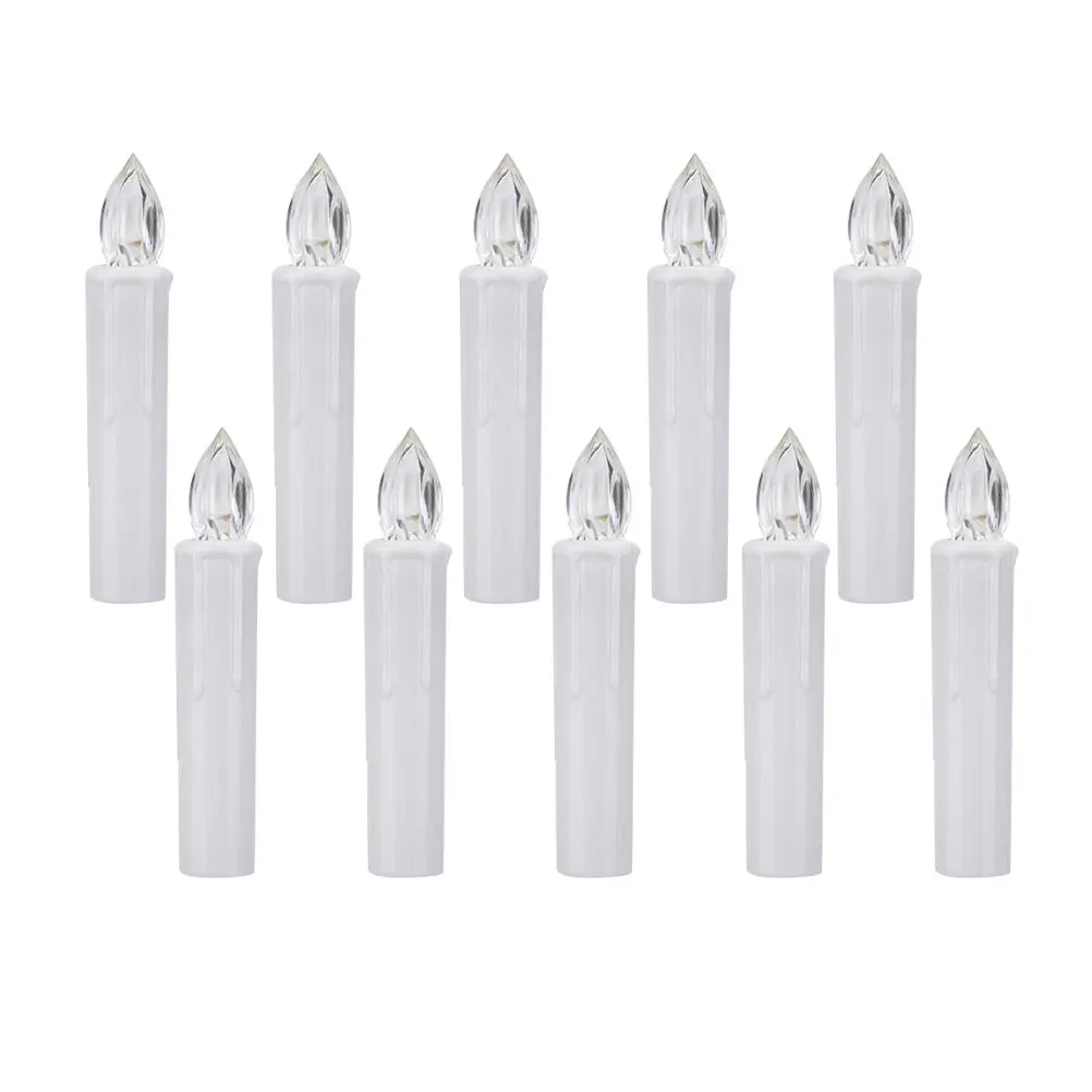 1Set Flameless LED Light with Clip ABS Material Warm White Light for Christmas Tree Decoration Party Wedding Home Garden