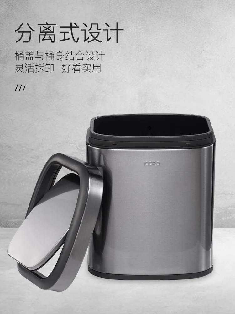 

Big Bedroom Kitchen Stainless Steel Trash Can Bathroom Garbage Rubbish Pattumiera Raccolta Differenziata Garbage Bin