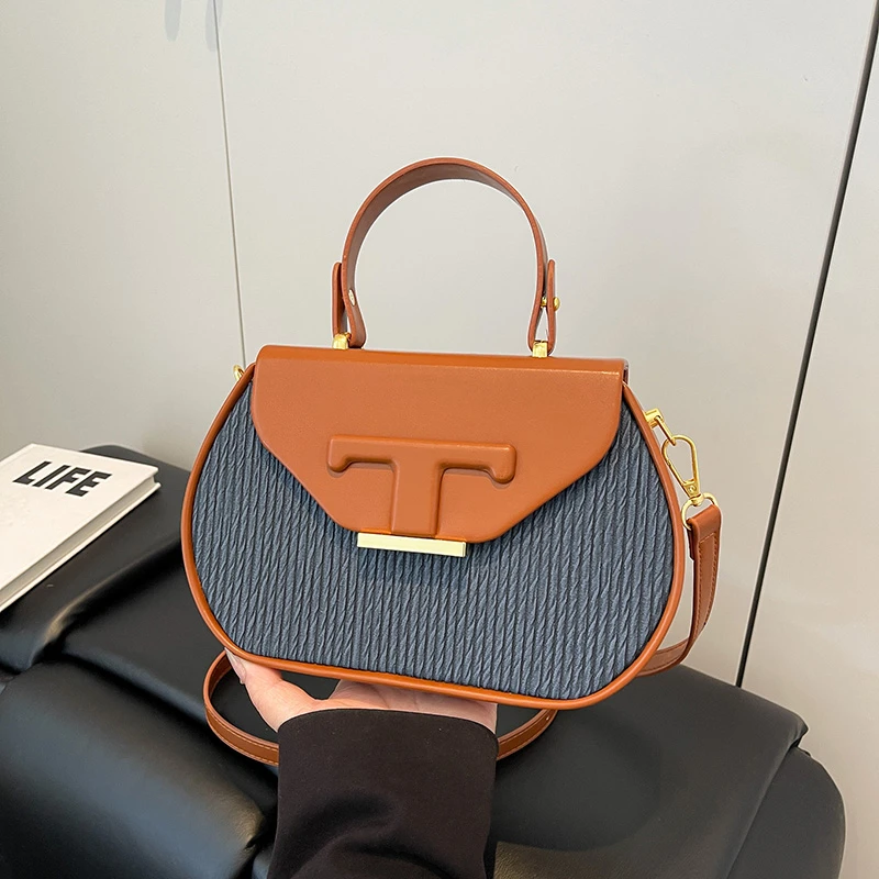 Bolso cruzado minimalista Vintage de cuero para mujer, bolso de diseñador, bolso de viaje de Color sólido de lujo, gran capacidad