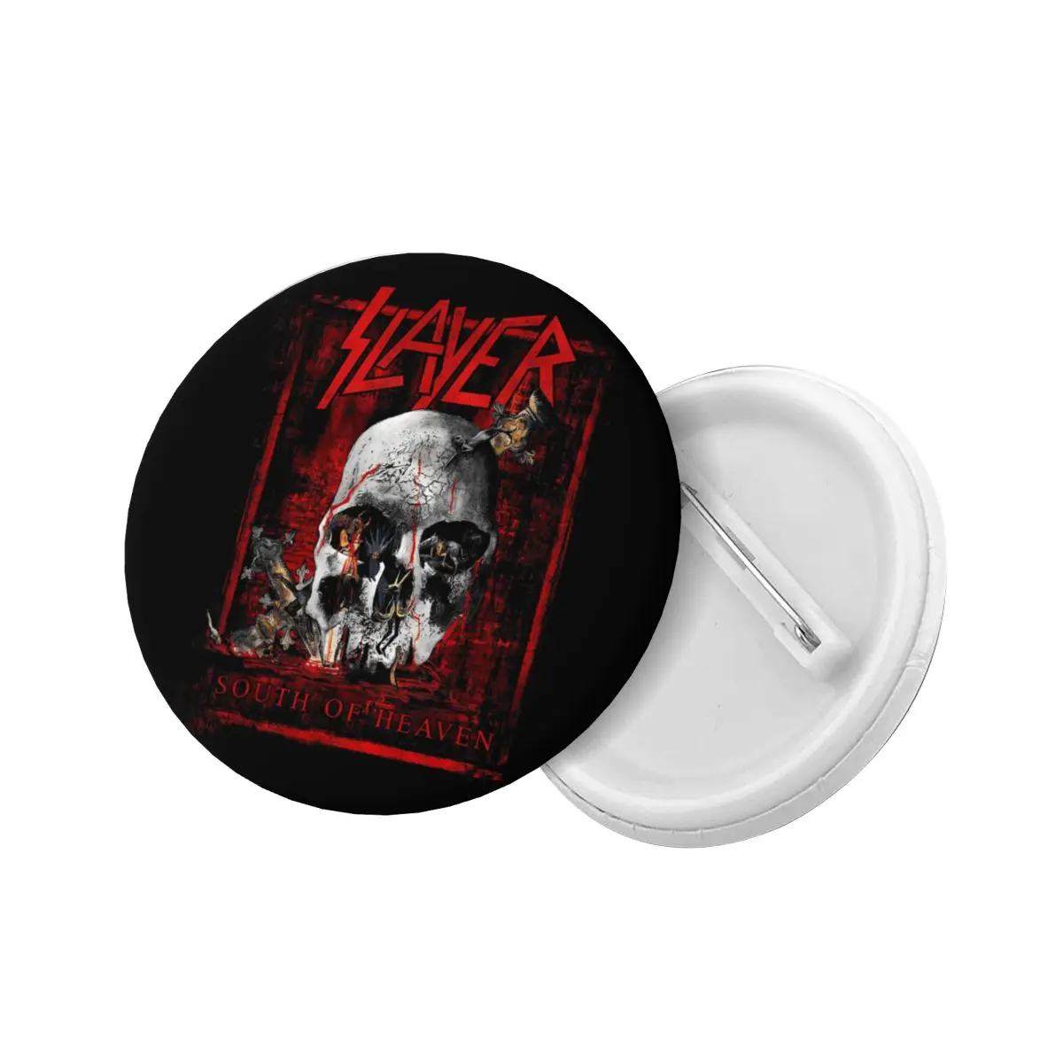 Slayers Thrash Metal Band Pin Back Buttons Personalize Brooch Badge for Clothes Pinback Birthday Gift