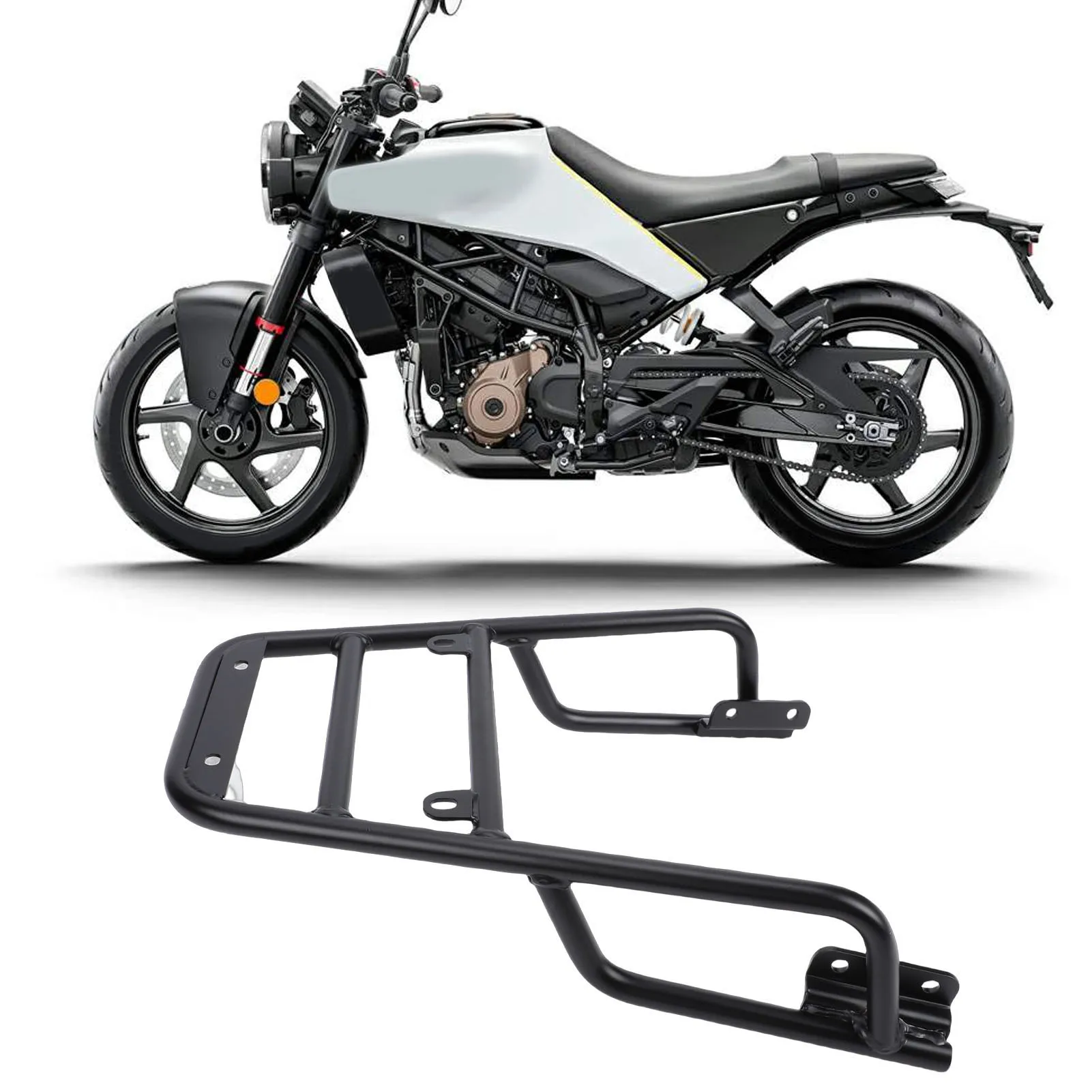 

Husqvarna 125/250/401 Motorcycle Tail Rack - Heavy Duty Replacement Luggage Rack for 2024-2025 Models, with 2 Straps