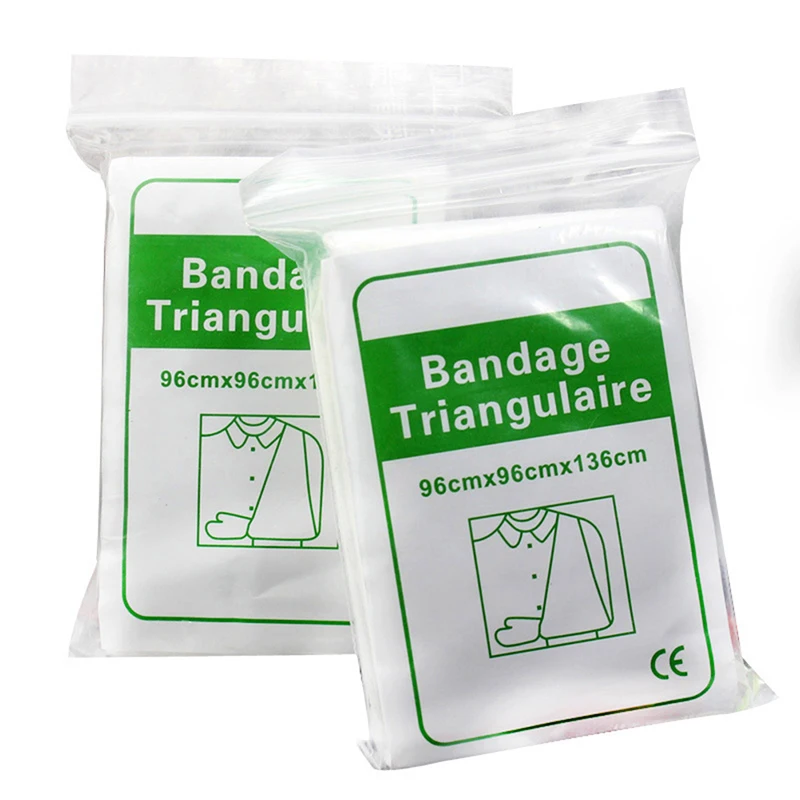 Vendaje médico Triangular para primeros auxilios, Kit de primeros auxilios de emergencia para fijación de roturas, accesorios de acampada, 1 piezas