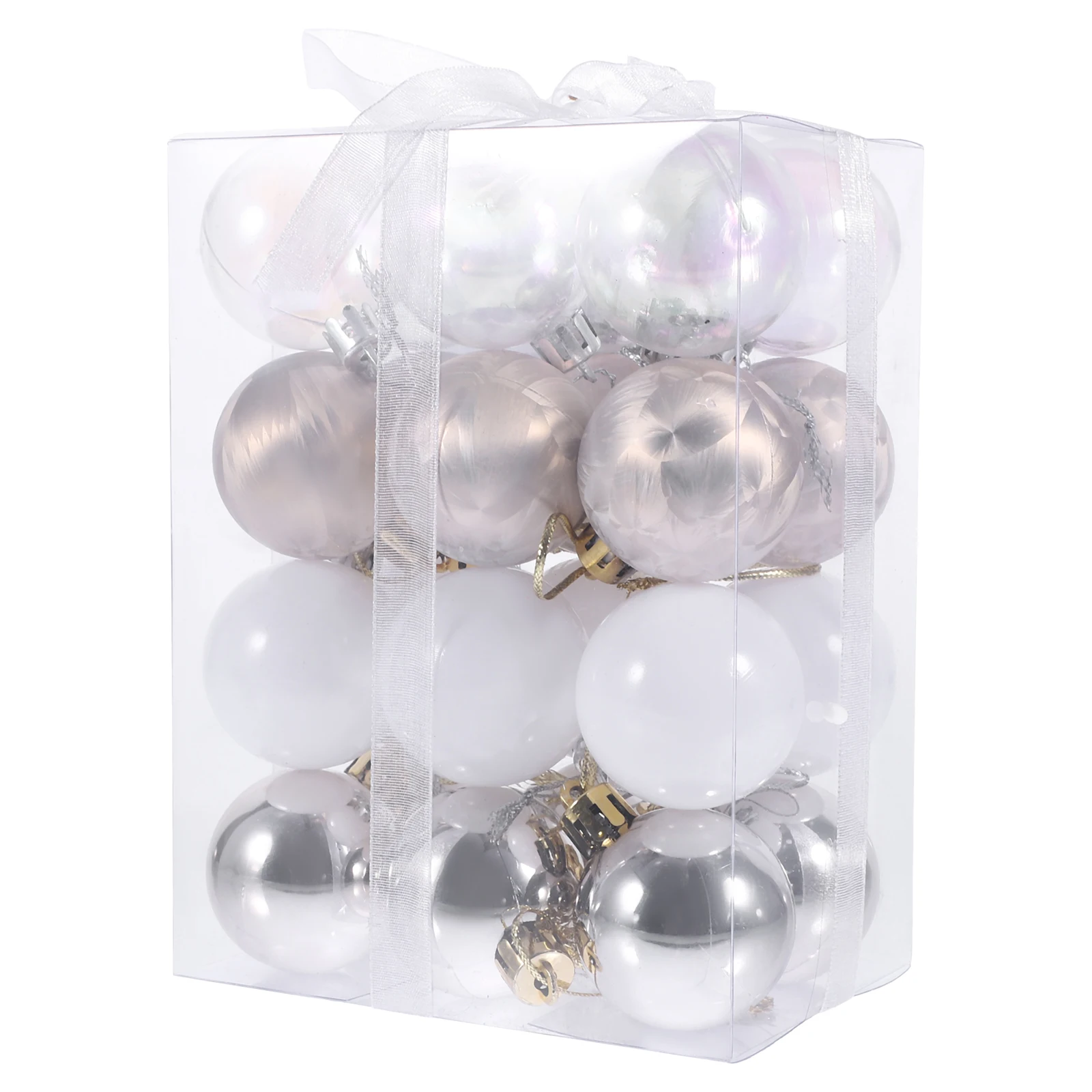 

24pcs Christmas Ball Decorations Hanging Ornaments Xmas Party Supplies Home Office Decoration Plastic Ball Hanging For Christmas