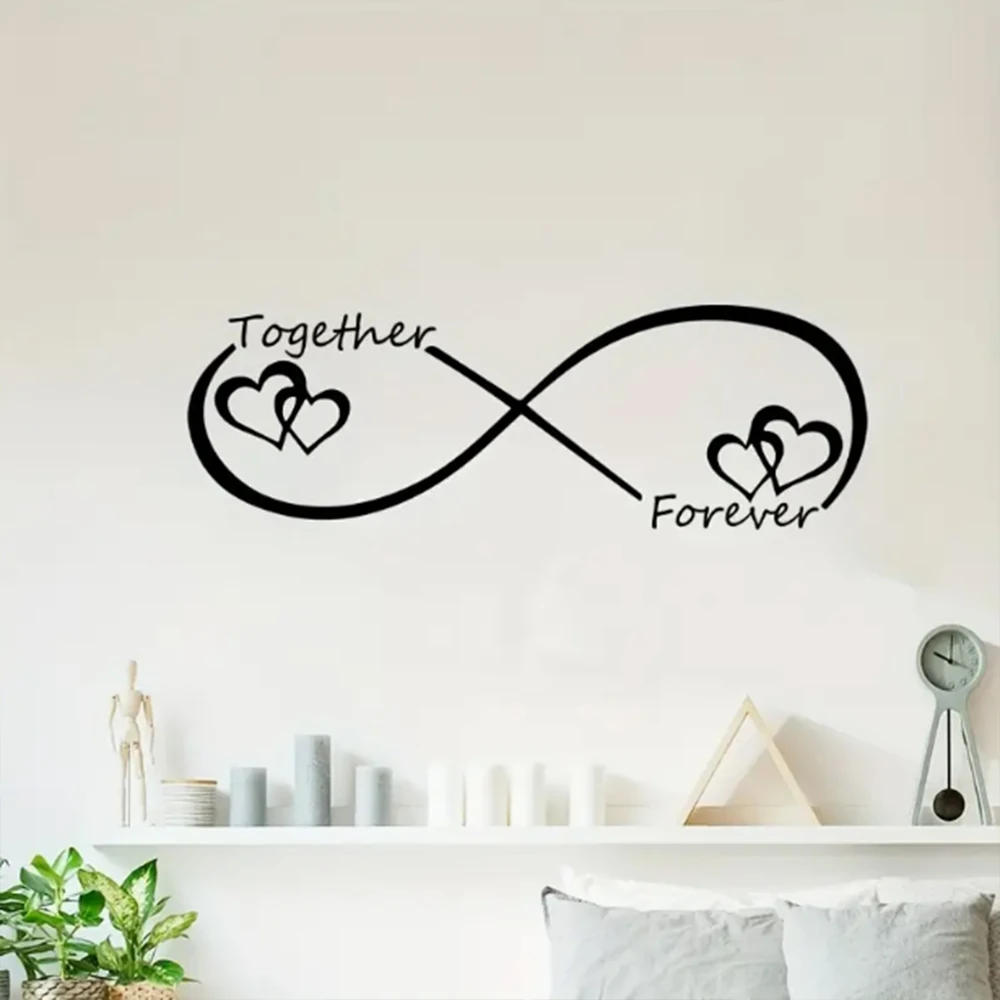 Romantic Together Forever Letter Wall Decals - Perfect for Valentine's Day Bedroom Decorations!