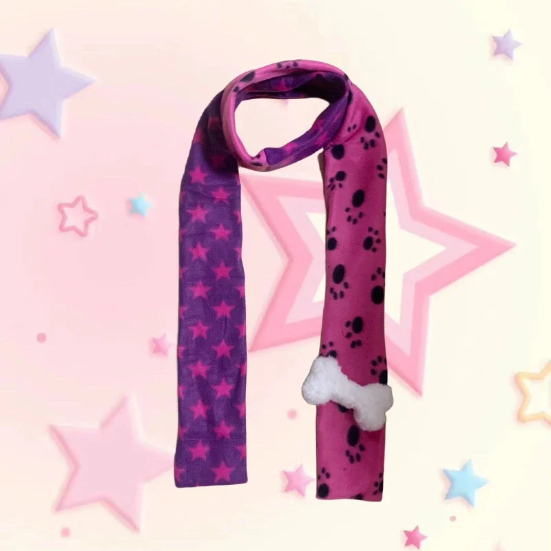 Autumn Y2k Aesthetic Girl Long Scarves Japanese Basic Scarf Gothic Printing Women Harajuku All Match Neckerchief