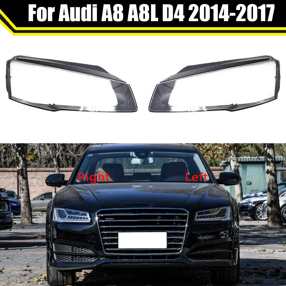 Wymienna przednia szklana soczewka obudowa klosz do lampy do Audi A8 A8L D4 2014 2015 2016 2017 osłona reflektora przezroczyste lekkie