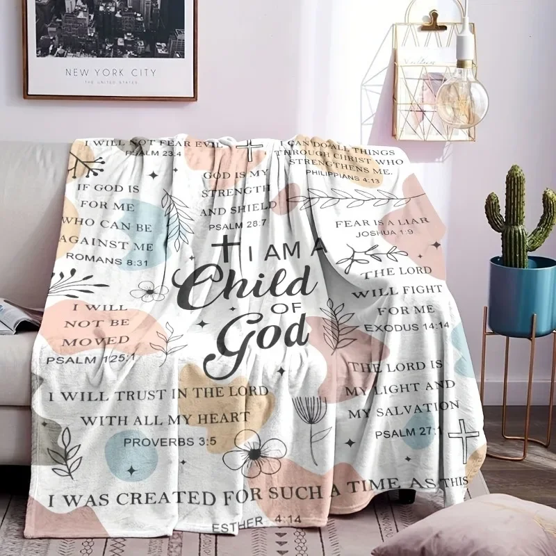 

A Child of God Blanket Soft Flannel Gifts for Women Gifts Uplifting Christian Blanket for Moments Devotional