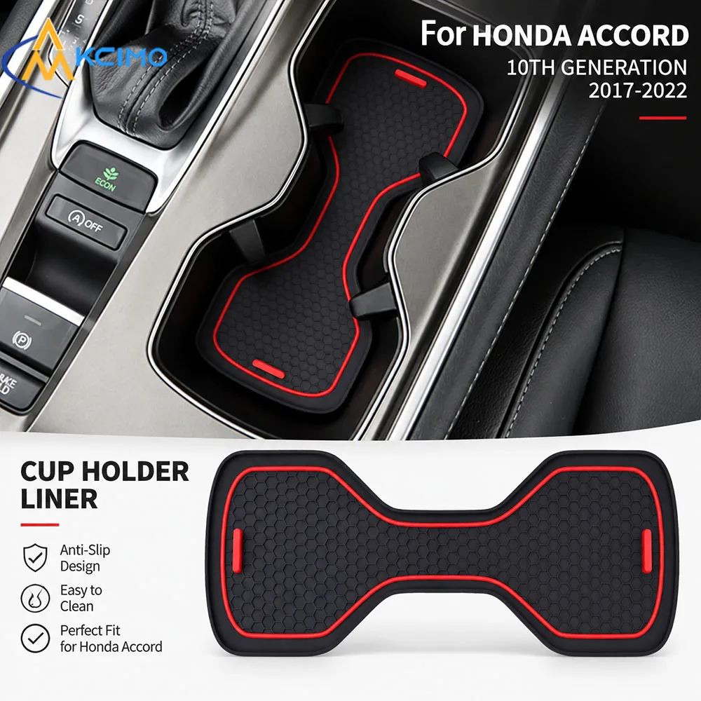 Cup Holder Liner For Honda Accord Tenth Generation 2017-2022 Anti Slip Cup Holder Insert Mat Car Interior Accessories