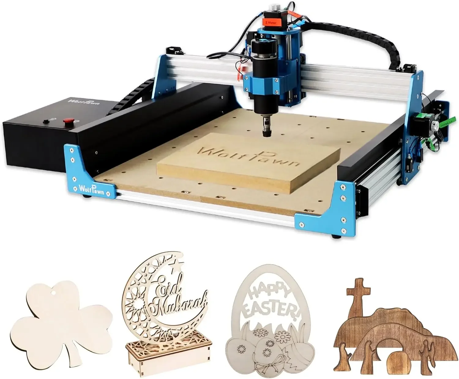 

3 Axis All Metal Engraver Milling Machine 500W Trimmer Linear Rail Driven Working Area 1575x1575x295 Acrylic Cutting Milling GRB