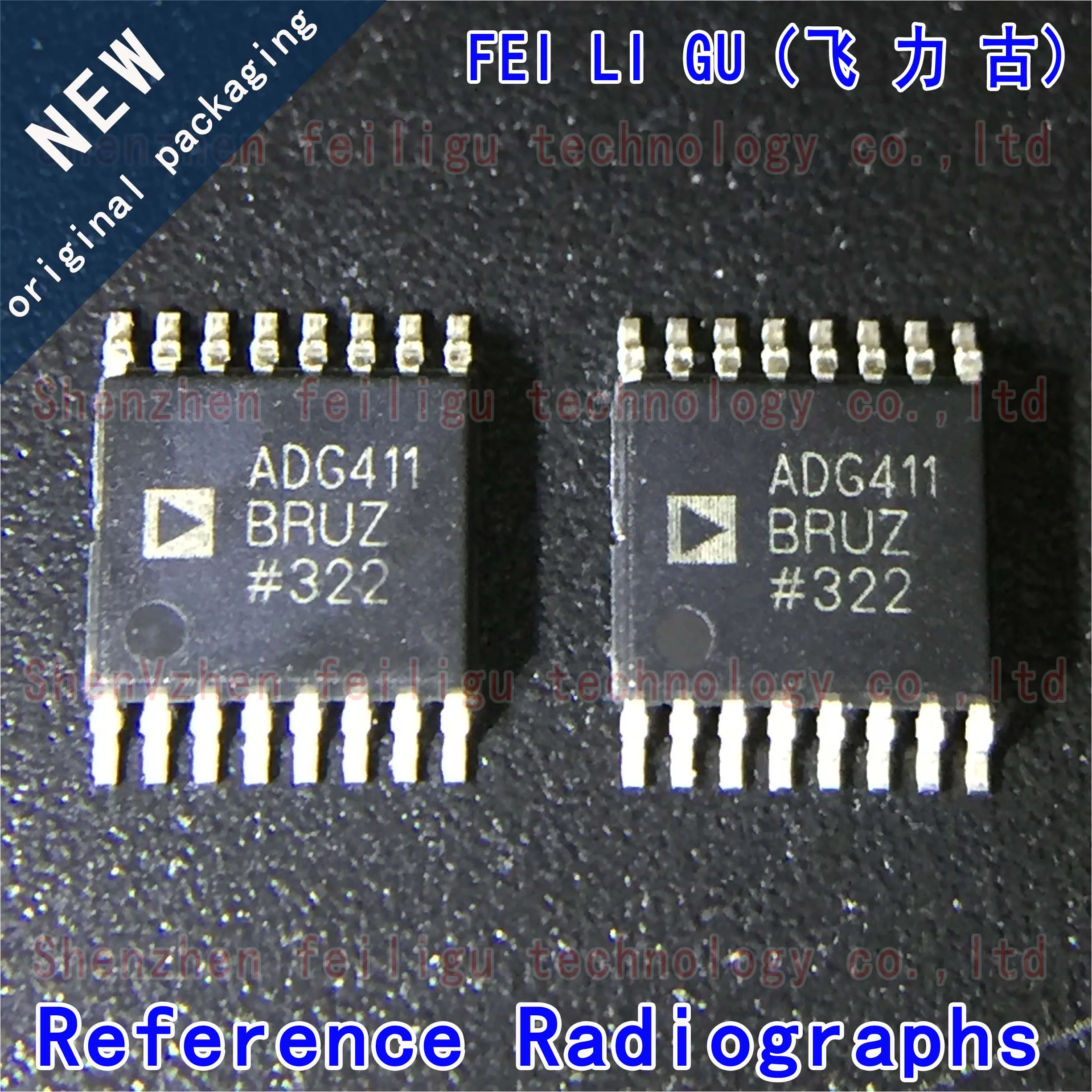 1/10/30PCS 100% New original ADG411BRUZ-REEL7 ADG411BRUZ ADG411BRU ADG411 Package: TSSOP16 analog switch/multiplexer chip