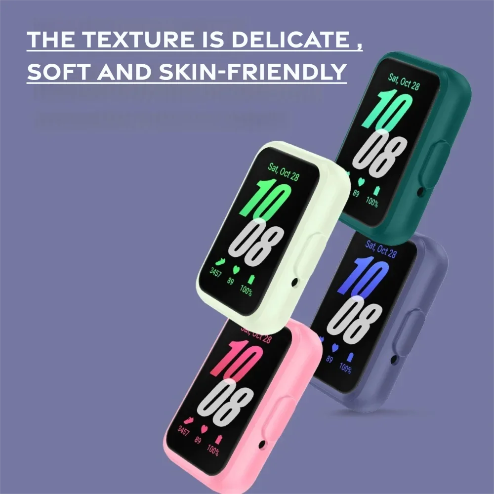 Soft Silicone Watch Case for Samsung Galaxy Watch Fit3 Sport Smart Watch Protector Easy Installation Elastic Watch Accessories