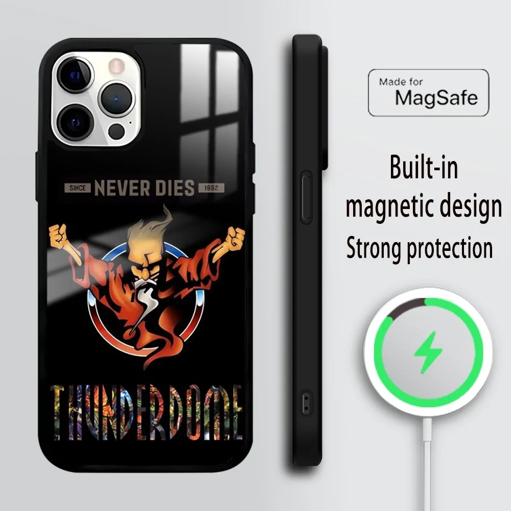 This the t-Thunderdome H-Hardcore Phone Case For iPhone 16 15 14 13 12 11 PRO MAX PLUS Mini Magnetic wireless mirror phone case