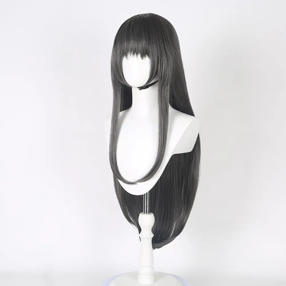 Anime Homura Akemi Wig for Cosplay Costume Wig Halloween Synthetic Long Dark Grey Straight Wigs Hair Anime Party Wigs view 3
