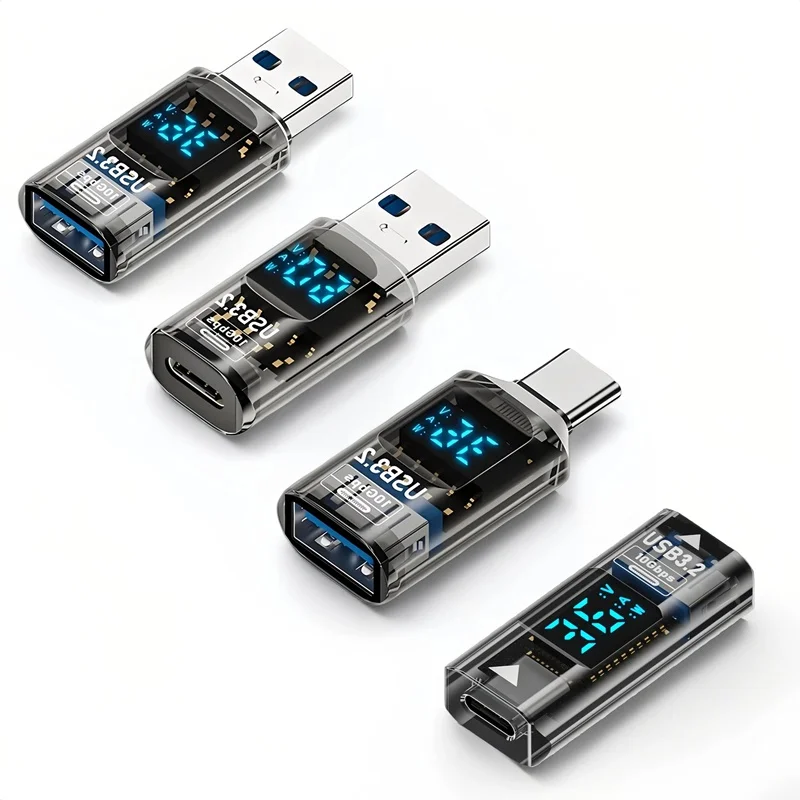 Konwerter USB Typu C 140W 60W 36W z Cyfrowym Wyświetlaczem 40Gbps 8K Video Szybkie Ładowanie Adapter USB do iPhone 17 iPad Laptop Monitor — 2
