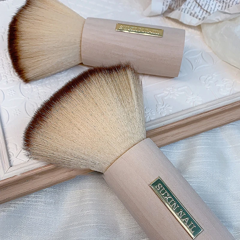 Round Nail Dust Brush Large-sized Remove Nail Dust Brushes Acrylic UV Gel Polish Powder Cleaning Tool Manicure Accessories