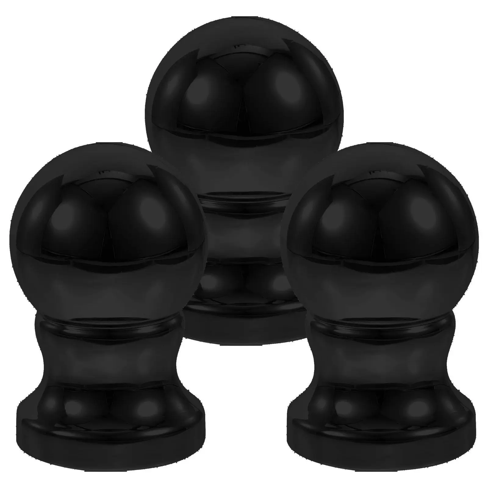 3Pcs Swivel Flagpole Ball Topper Rotating Flag Pole Finial Ornament Smooth Decorative Ball Replacement Outdoor Indoor