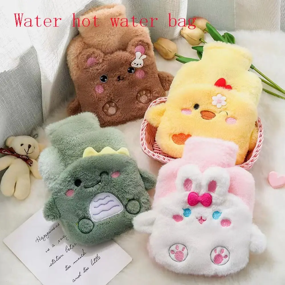 

Cute Cartoon Warm Water Bag Removable Leak-proof Hot Water Bottles Comfortable Keep Warm Longer Water-filling Bottle Winter