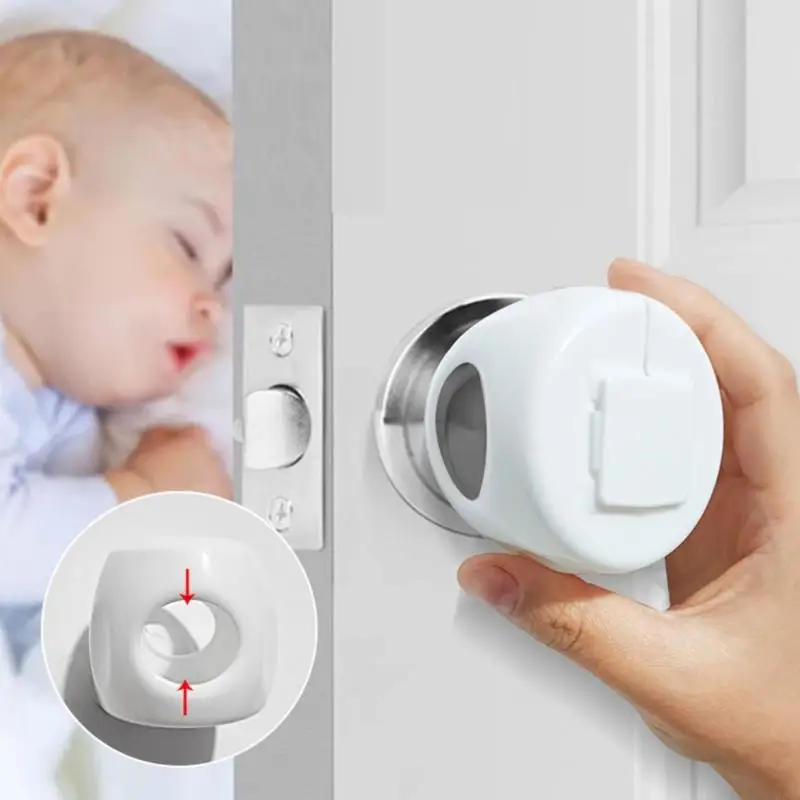 G2TC Round Deur Lock Protective Case Child Proof Door Knop Cover Protections Sleeve