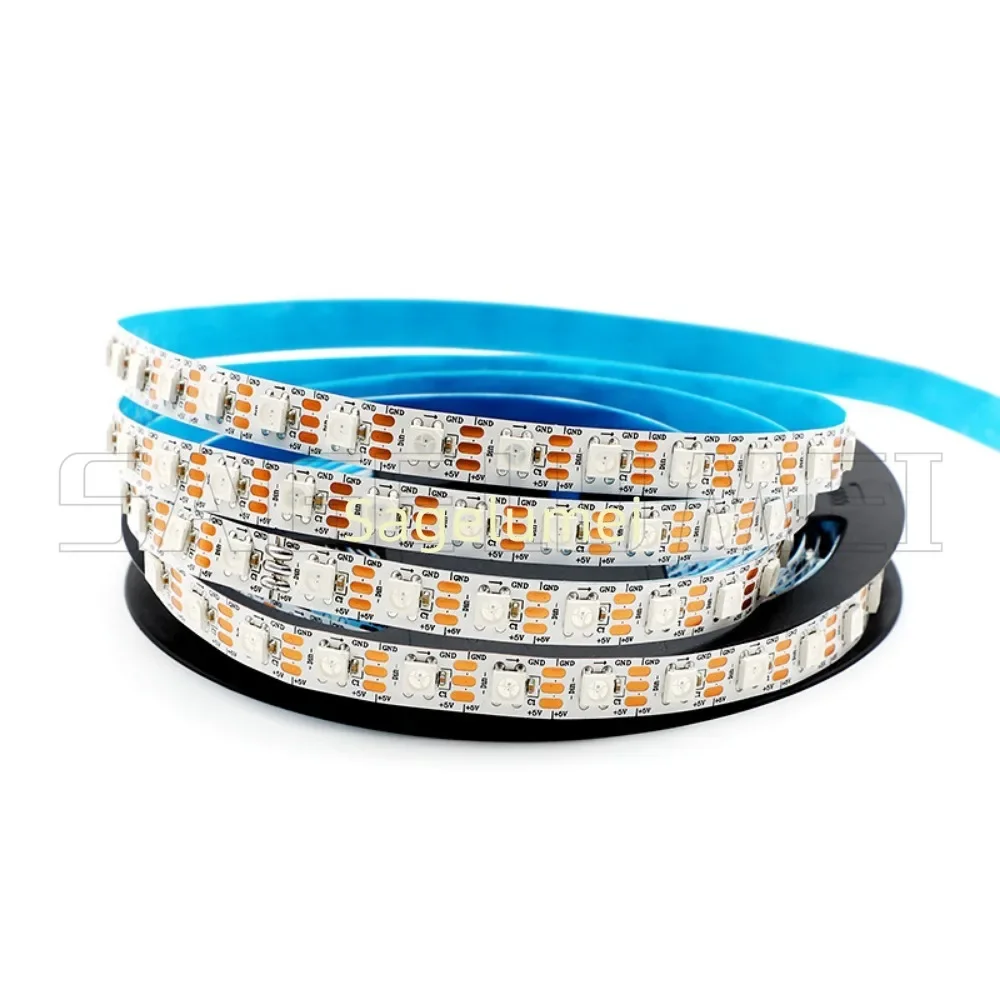 DC5V 30/60/74/96/144leds/m WS2812B شريط Led قابل للعنونة بشكل فردي 1-5 متر WS2812 5050 RGBIC بكسل ذكي مصباح ليد IP30/65/67