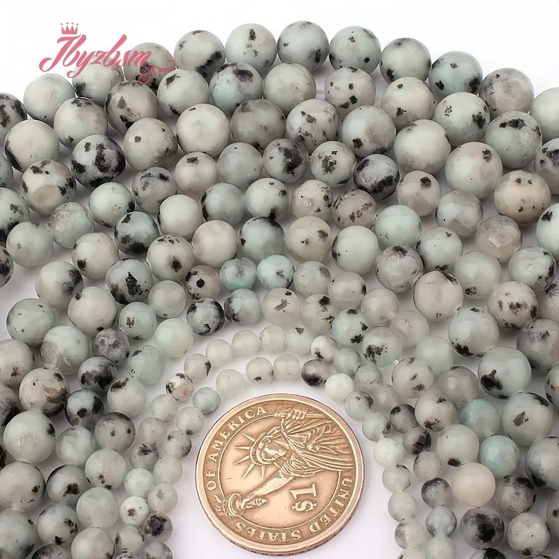4 6 8 10 12mm Smooth Round Beads Blue Tianshan Stone Beads For DIY Loose Accessory Jewelry Making Necklace Bracelets Strand 15