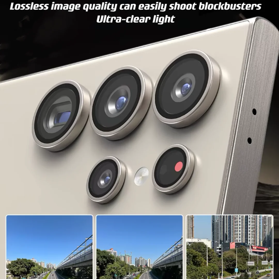 Metal Camera Lens Protector For Samsung Galaxy S24 Ultra S24 Plus S24 Tempered Glass Full Coverage Anti-scratch Lens Film