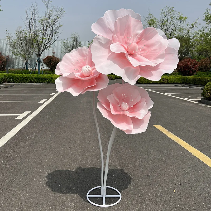 170cm gigantische kunstbloemen klaproos bruiloft decoratie bloem bruiloft feestartikelen podiumindeling weggids bloemen woondecoratie