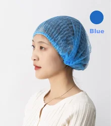 1/100PCS Disposable Shower Caps Nonwoven Bouffant Caps Hair Nets Dust-free Women Spa Salon Beauty Tatoo Hotel Travel Bath Cap