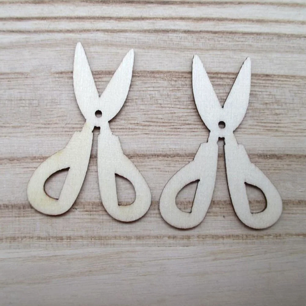 

10Pcs Wooden Ornaments Durable Lightweight Blank Embellishments Crafts DIY Hand Painting Decorations Wooden Ornaments