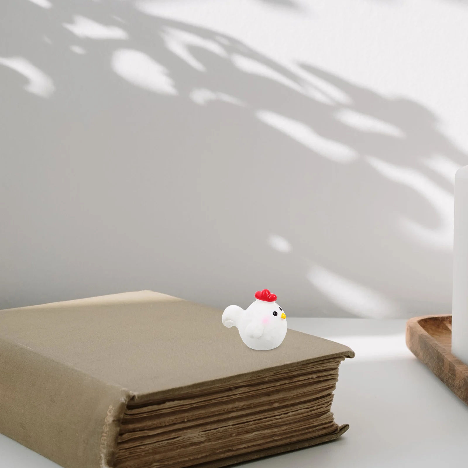 

10 Pcs Mini Chick Decoration Garden Ornament Living Room Ornaments Animal Adornment Decorate White Figurine Miss