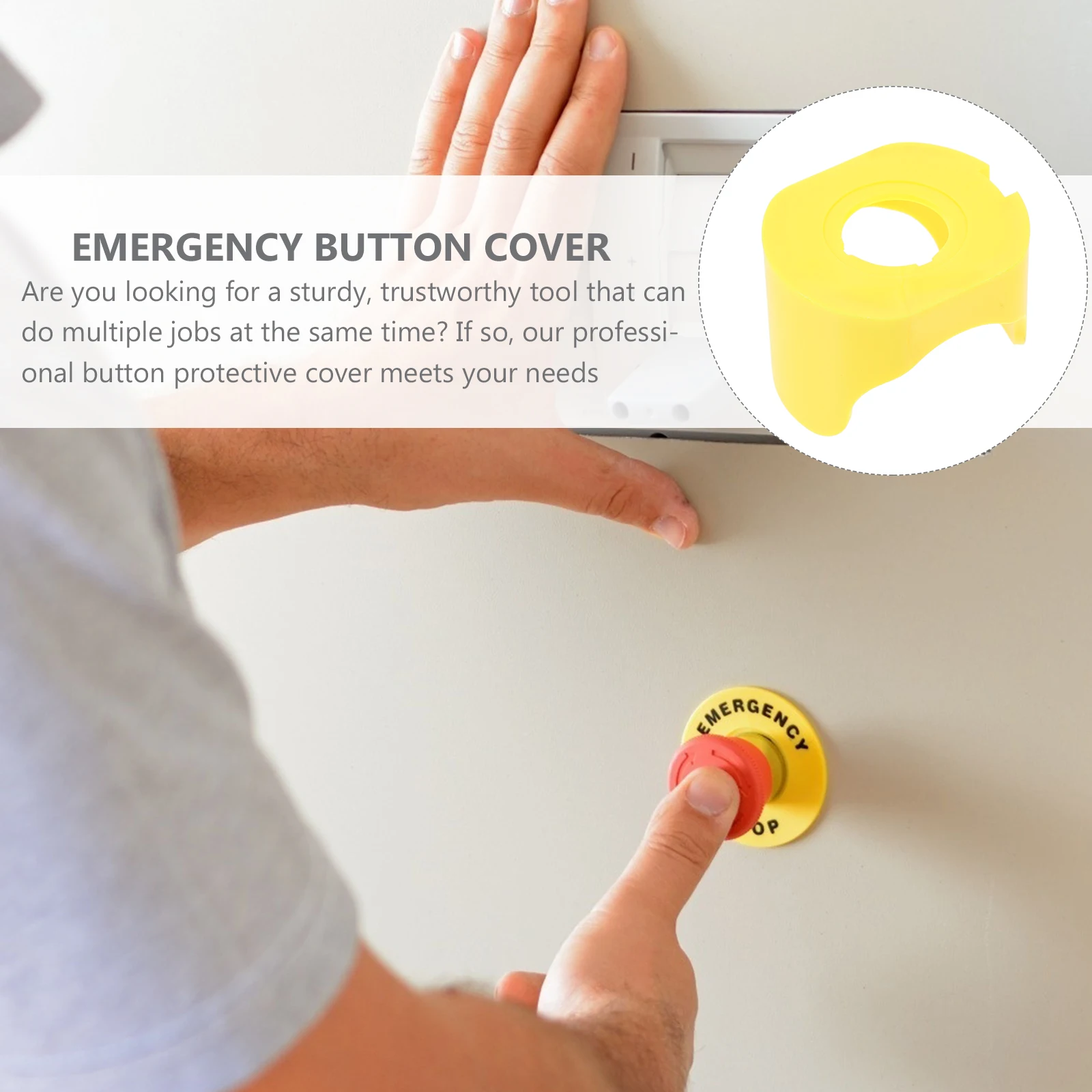 

10pcs Switch Button Cover Emergency Stop Protector Waterproof Flame Retardant ABS Material Easy Install Long Use