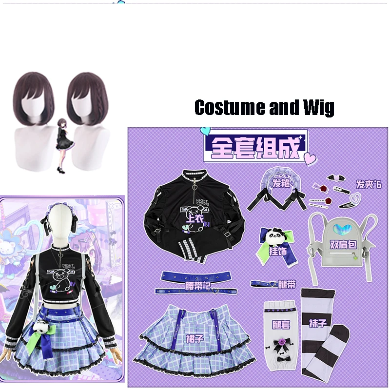 Project Sekai Colorful Stage Cosplay Costumes Wig Bag Mafuyu Mizuki Yoisaki Kanade Shinonome Ena Anime Girl 25-ji Nightcord PJSK