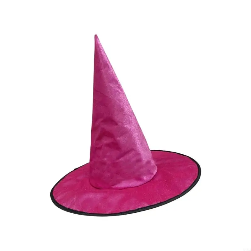 2025 새로운 와이드 챙 마녀 모자 마녀 모자 마녀 마녀 모자 할로윈 코스프레 의상 와이드 챙 뾰족한 모자 마법사 모자 선물
