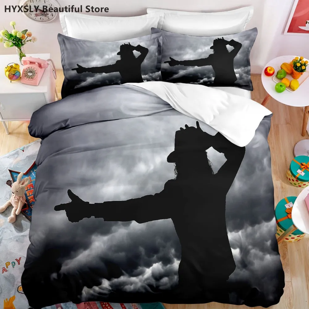 Michael Jackson Star 3D Duvet Cover Bedding Set Comforter Linen Pillowcases Home Decor Gift Single Double Twin King Queen